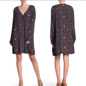 Madewell Floral Button Front Long Sleeve Easy Dress Size XL